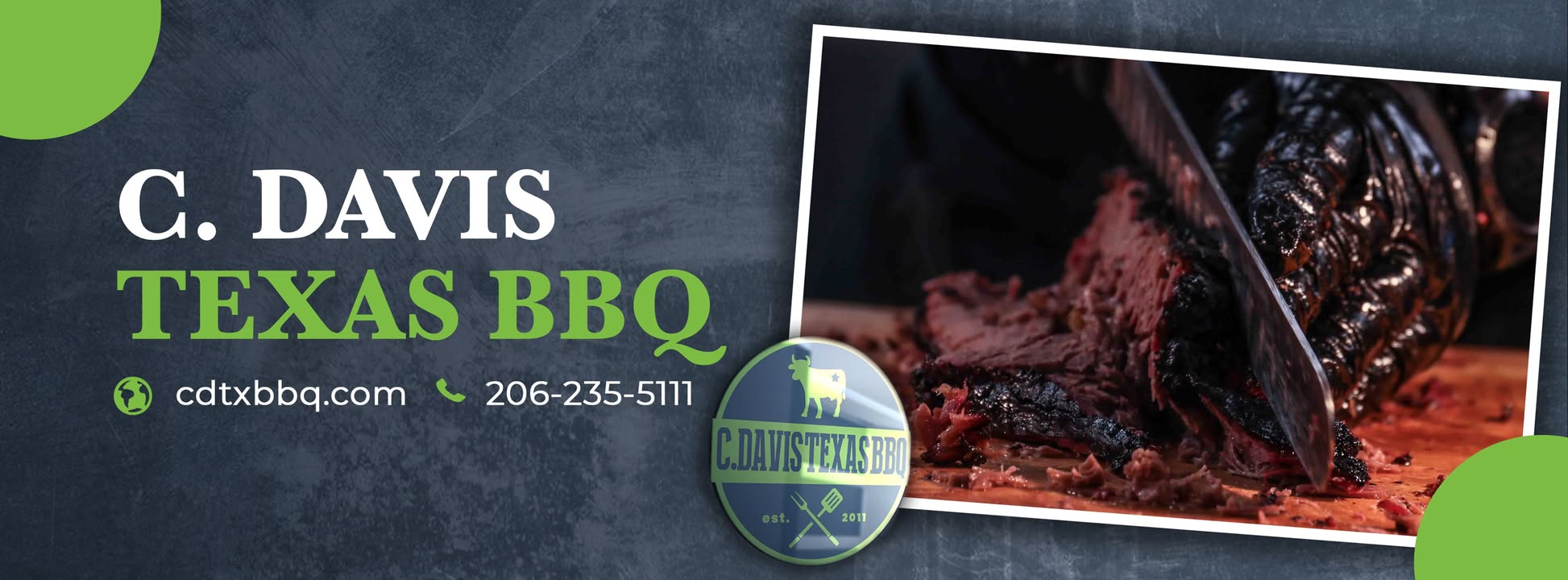 C. Davis Texas BBQ — hand-sliced smoked brisket